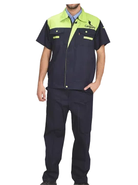 Summer Workwear Navy Blue-Green Clothes For Men